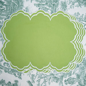 AQUELLE GREEN RECTANGLE FABRIC PLACEMAT (Set Of 4)