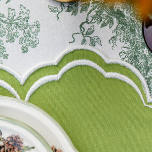 AQUELLE GREEN RECTANGLE FABRIC PLACEMAT (Set Of 4)