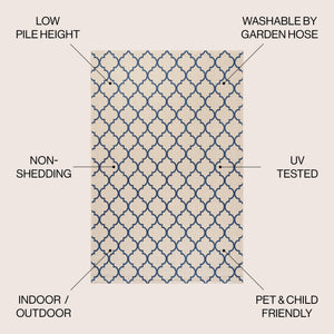 Arabesque ogee trellis indoor/outdoor area rug - Tuesday Morning - Outdoor Rugs