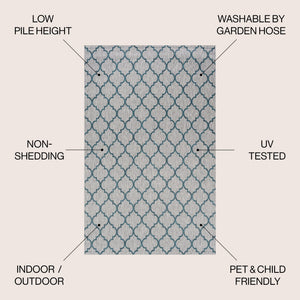 Arabesque ogee trellis indoor/outdoor area rug - Tuesday Morning - Outdoor Rugs