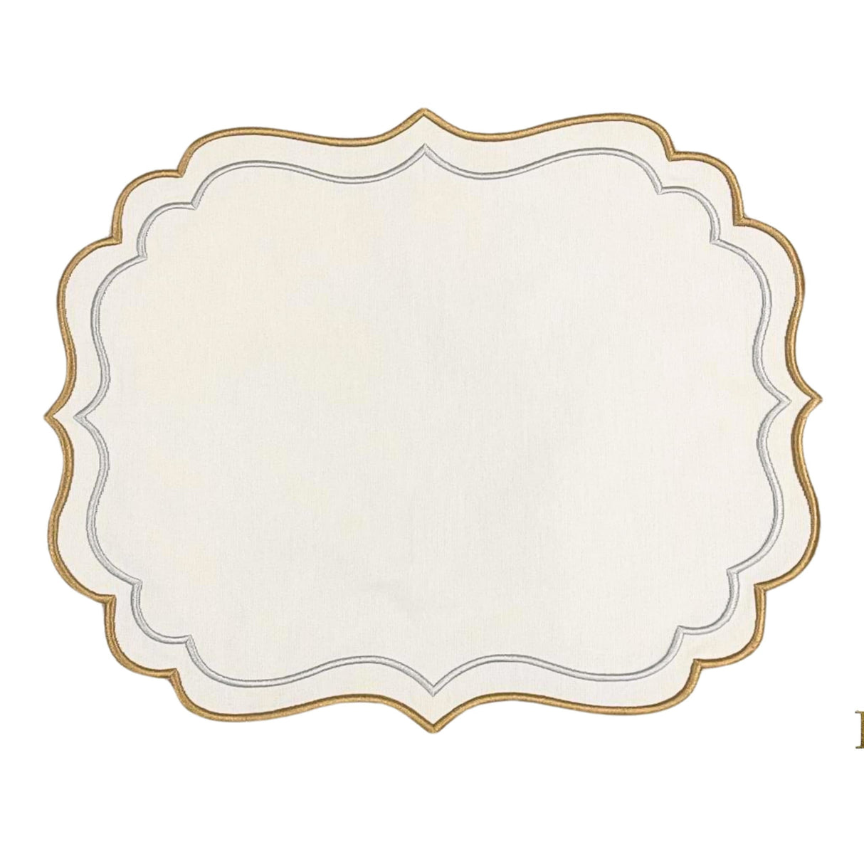 Arista Ivory Rectangle Fabric Placemat