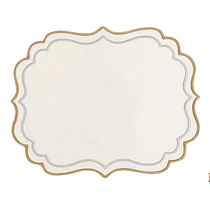 Arista Ivory Rectangle Fabric Placemat
