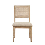 Armless Dining Chair with Cane Back and Tapered Wood Legs, Set of 2 - Dining Chairs