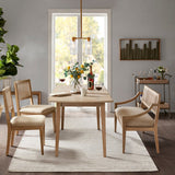 Armless Dining Chair with Cane Back and Tapered Wood Legs, Set of 2 - Dining Chairs