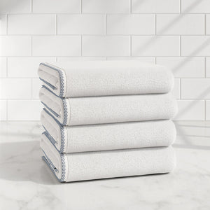Cotton Border-Stitched 6-Piece Towel Set - Valery Collection