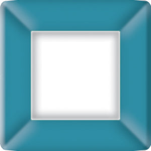 Classic Linen On Ice Blue - Square Paper Dinner Plate
