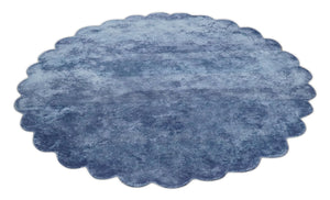 Art Silk 6x6 Round Modern Solid Violet Rug,  entryway, bedside, living room rug | VIS1