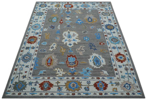 Artic Gray And Ivory Traditional Style Hand Tufted Wool Rug