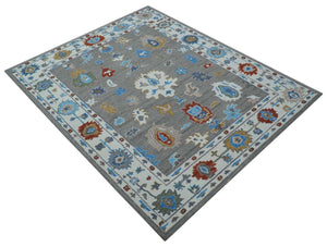 Artic Gray And Ivory Traditional Style Hand Tufted Wool Rug