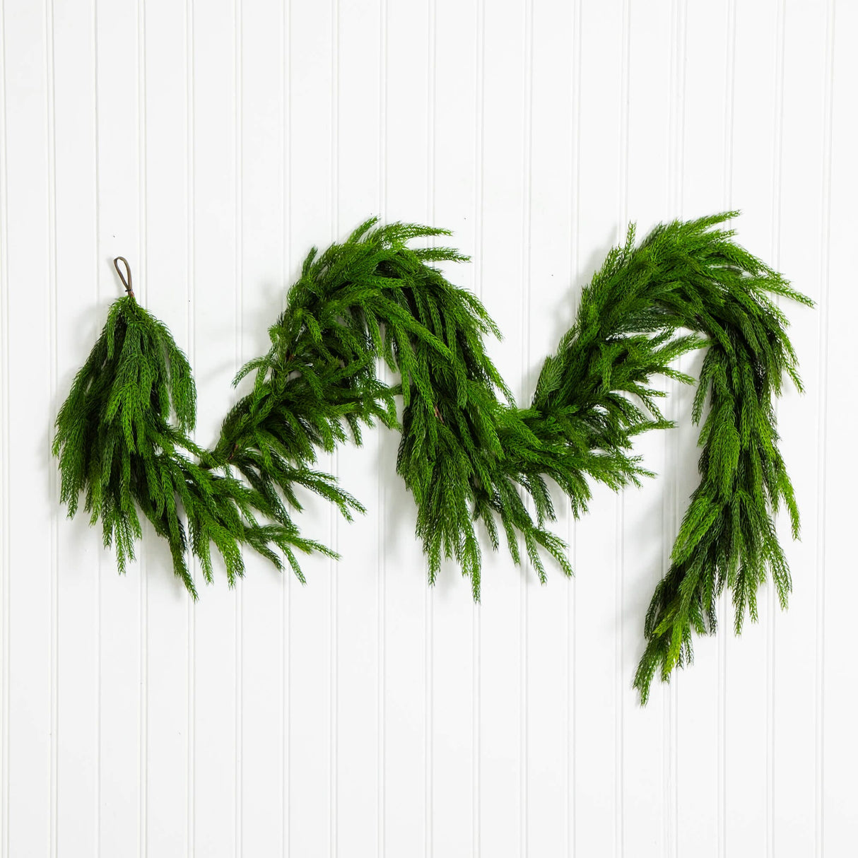10' Artificial Real Touch Norfolk Island Pine Garland with Natural Look