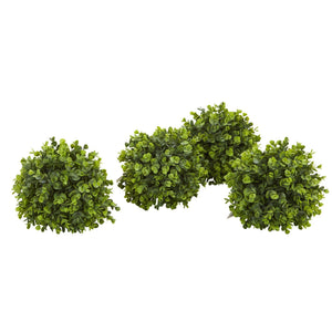 11” Eucalyptus Decorative Artificial Ball (Set of 4)