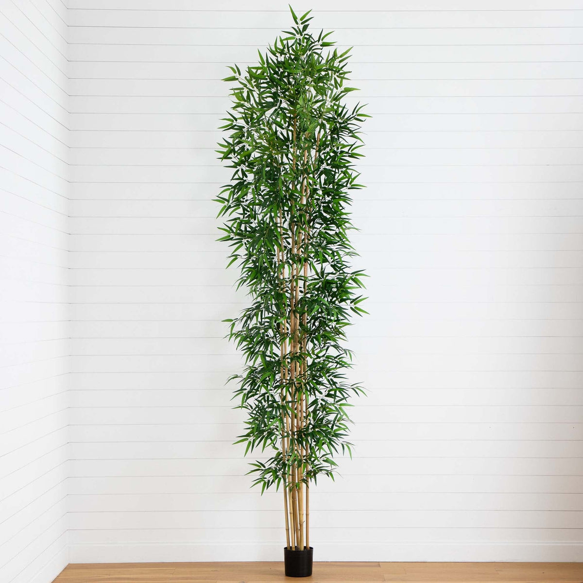 12’ Artificial Bamboo Tree with Real Bamboo Trunks – Tuesday Morning