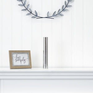 12” Cylinder Chrome Vase