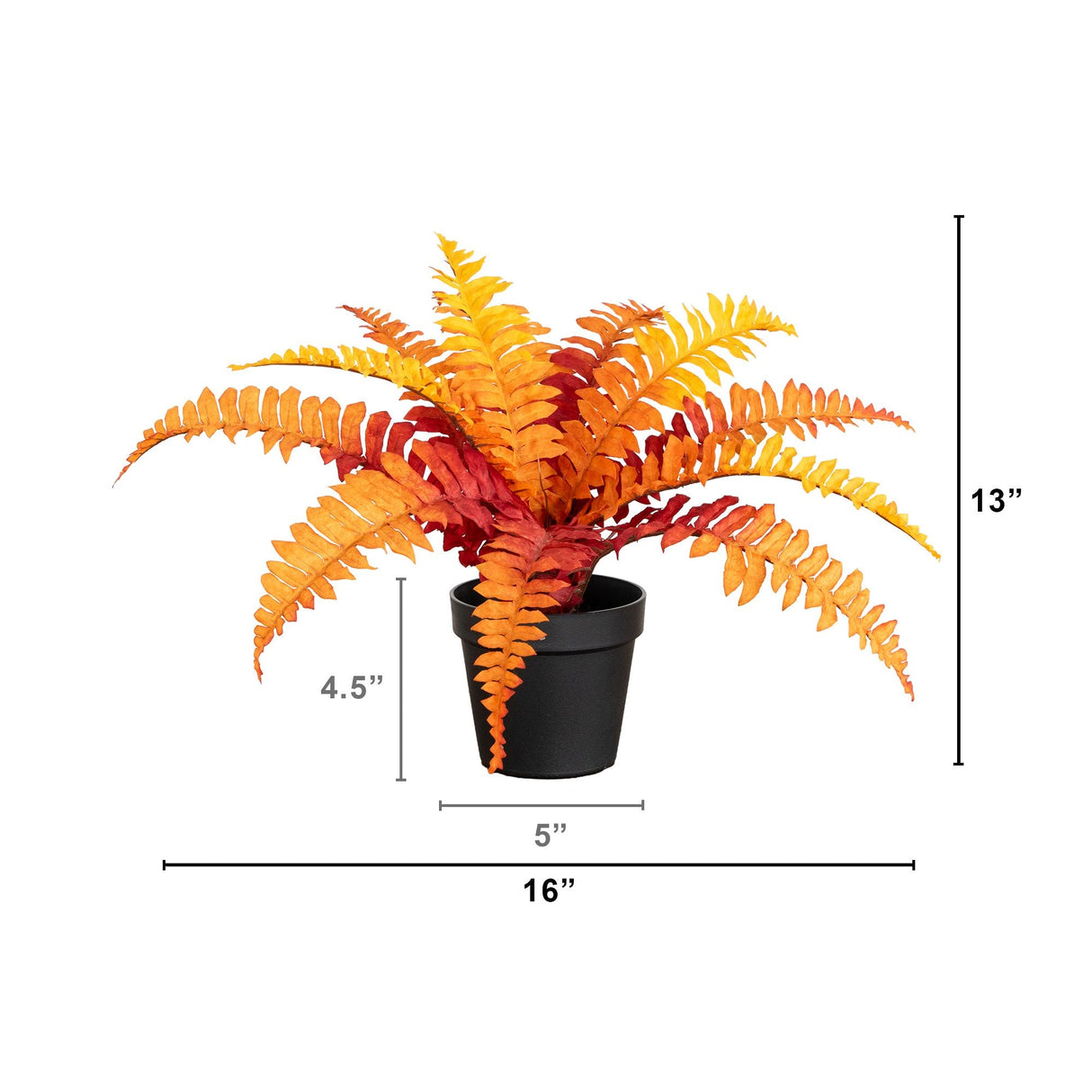 13” Autumn Artificial Fall Boston Fern Plant