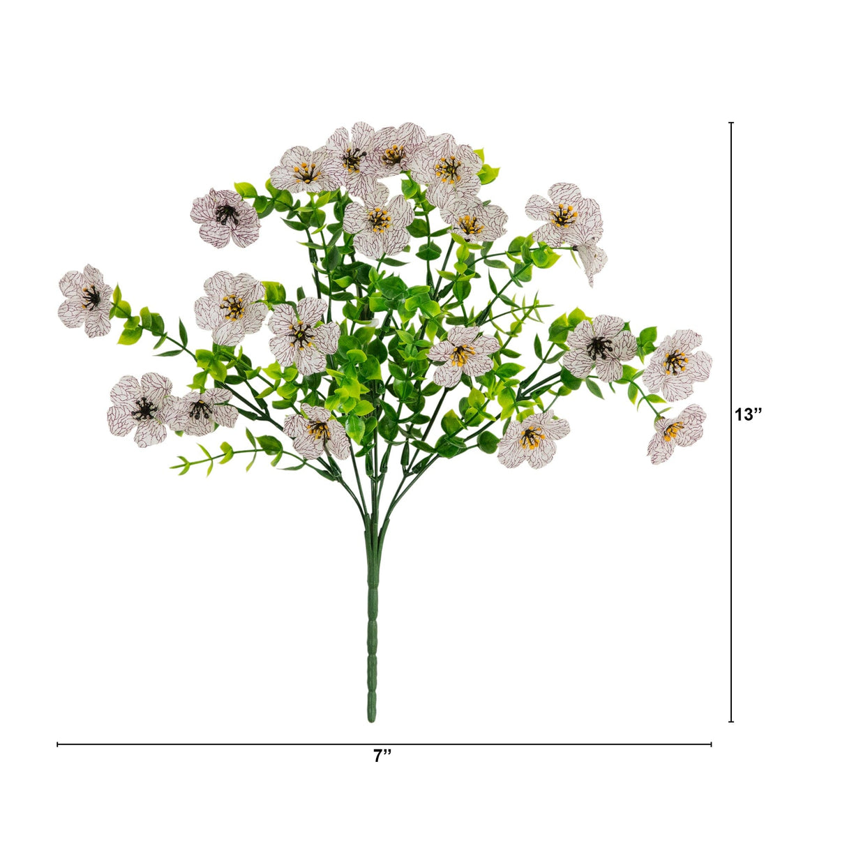 13" UV Daisy Flower Bush Plant (Indoor/Outdoor)- Set of 12