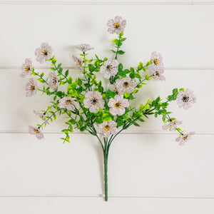 13" UV Daisy Flower Bush Plant (Indoor/Outdoor)- Set of 12