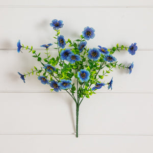 13" UV Daisy Flower Bush Plant (Indoor/Outdoor)- Set of 12