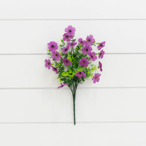 13" UV Daisy Flower Bush Plant (Indoor/Outdoor)- Set of 12
