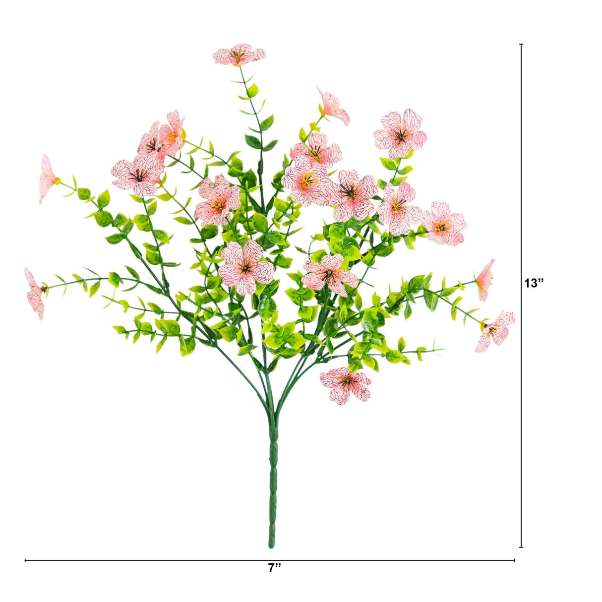 13" UV Daisy Flower Bush Plant (Indoor/Outdoor)- Set of 12