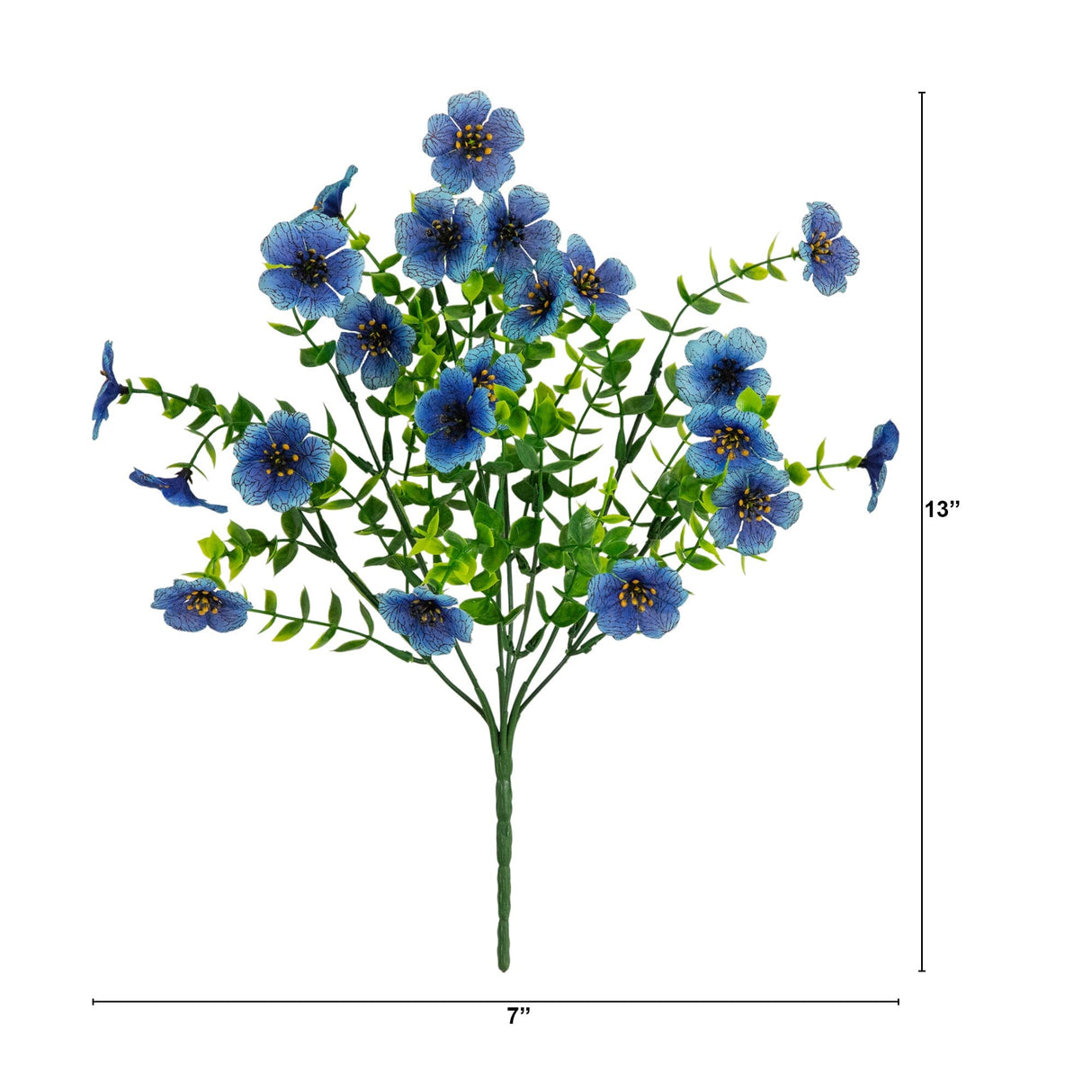 13" UV Daisy Flower Bush Plant (Indoor/Outdoor)- Set of 12