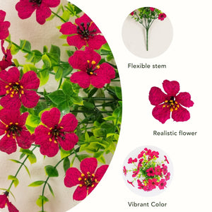 13" UV Daisy Flower Bush Plant (Indoor/Outdoor)- Set of 12