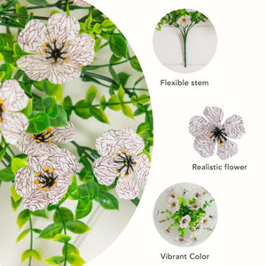 13" UV Daisy Flower Bush Plant (Indoor/Outdoor)- Set of 12