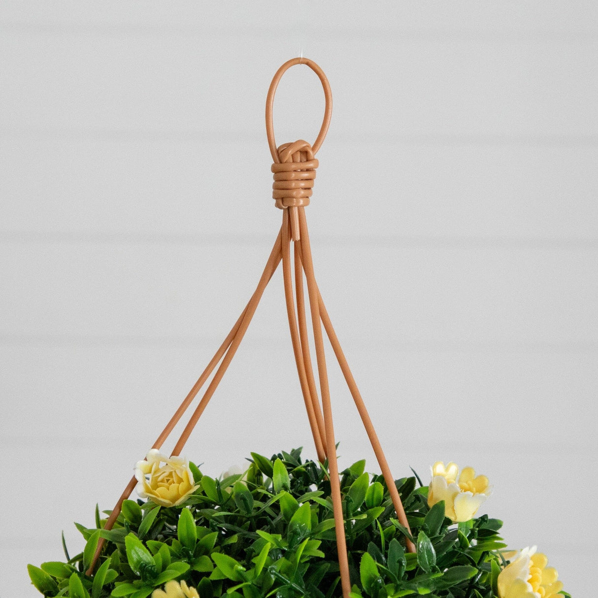 13” UV Resistant Artificial Mini Rose and Aptenia in Woven Hanging Basket (Indoor/Outdoor) - Set of 2