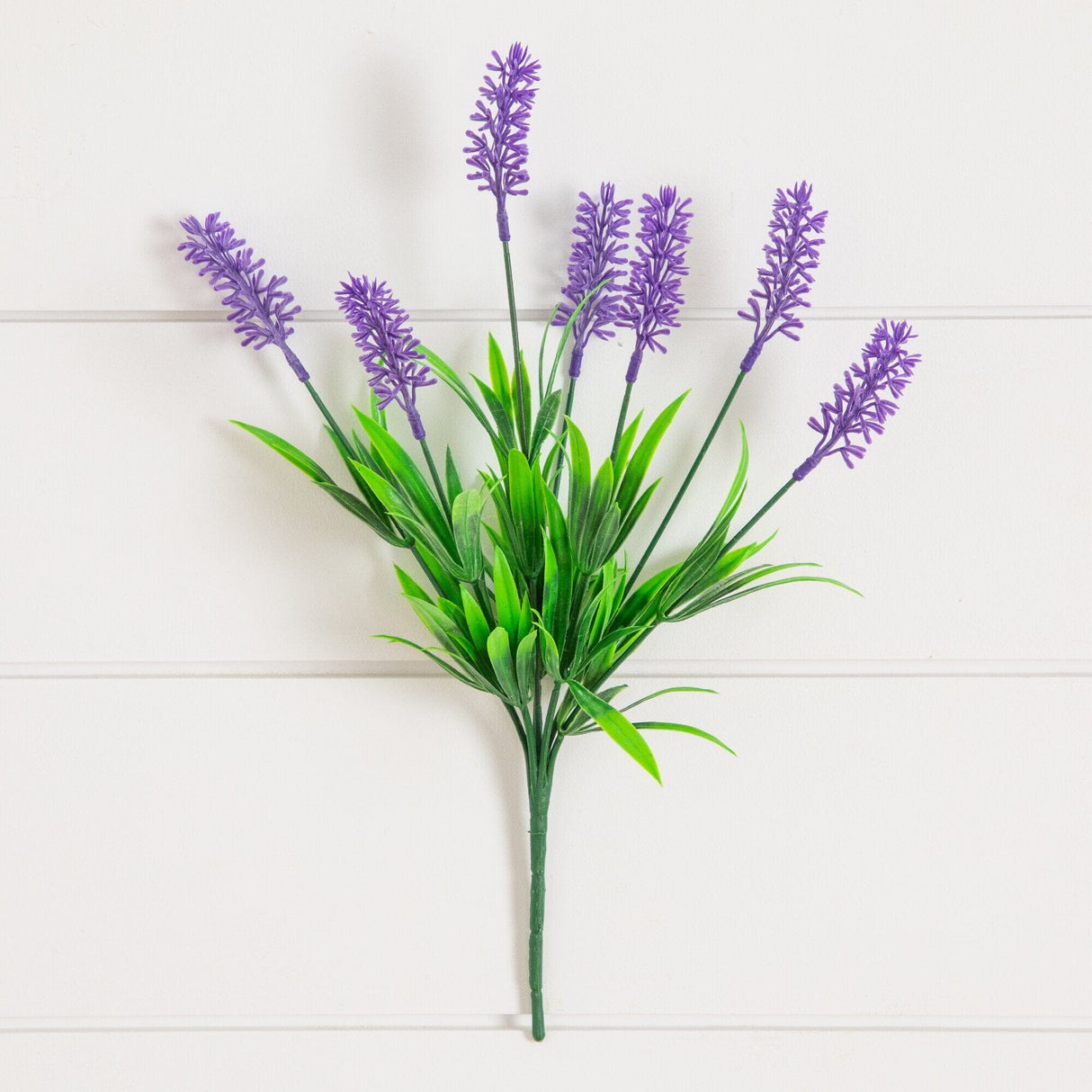 13" UV Resistant Artificial Flowering Lavender Bush (Indoor/Outdoor) - Set of 12