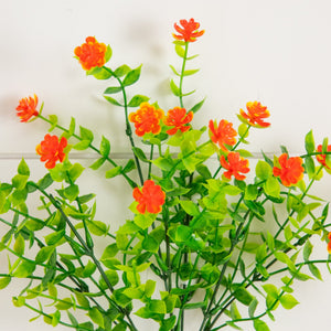 13" UV Resistant Artificial Flowering Mini Rose Bush (Indoor/Outdoor) - Set of 12