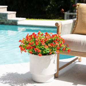 13in. UV Resistant Artificial Pansy Bush (Indoor/Outdoor) - Set of 12
