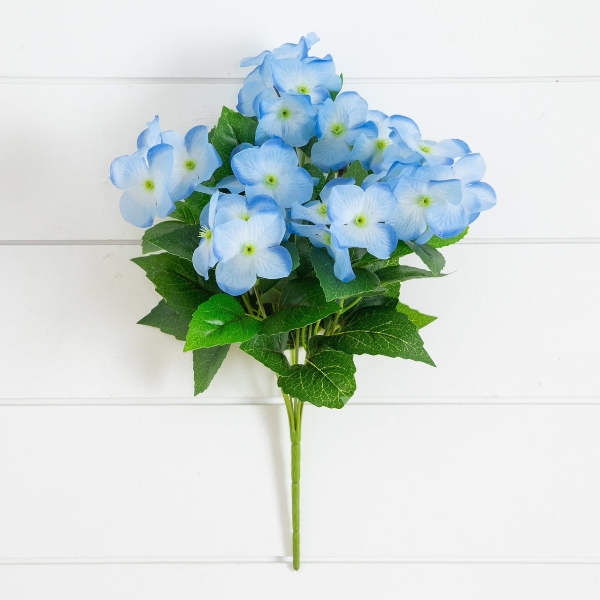 14" UV Resistant Artificial Hydrangea Bush (Indoor/Outdoor) - Set of 6