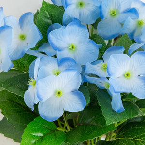 14" UV Resistant Artificial Hydrangea Bush (Indoor/Outdoor) - Set of 6