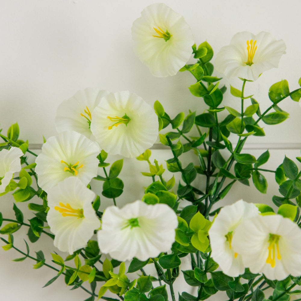 14" UV Resistant Artificial Morning Glory Bush (Indoor/Outdoor) - Set of 12