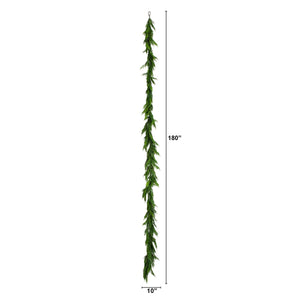 15' Artificial Real Touch Norfolk Island Pine Garland with Natural Look