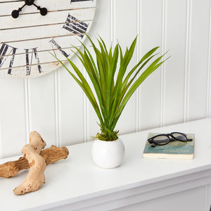 15” Grass Artificial Plant in Decorative Planter
