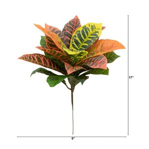 17” Garden Croton Artificial Plant (Real Touch) (Set of 6)