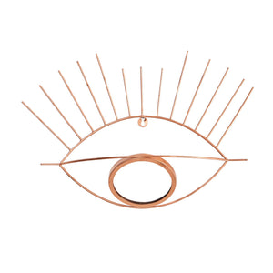 19” Gold Metal Eye Wall Mirror
