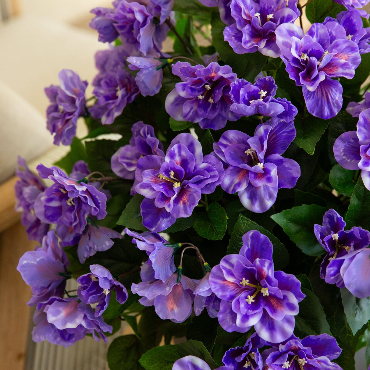 19" UV Resistant Artificial Azalea Bush (Indoor/Outdoor) - Set of 3