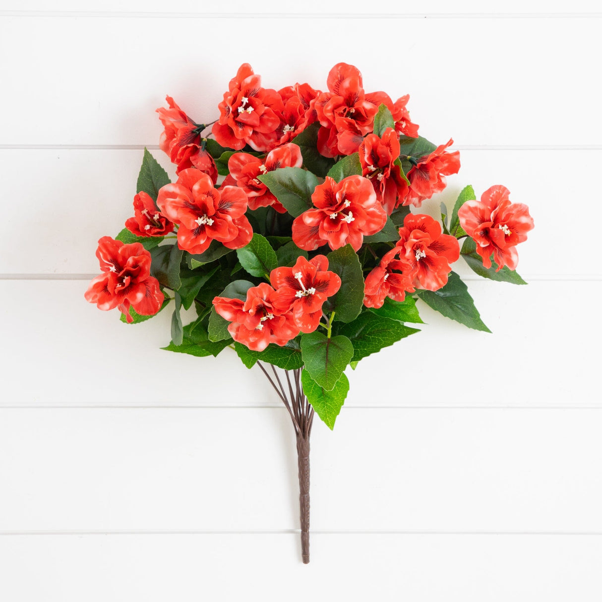 19" UV Resistant Artificial Azalea Bush (Indoor/Outdoor) - Set of 3