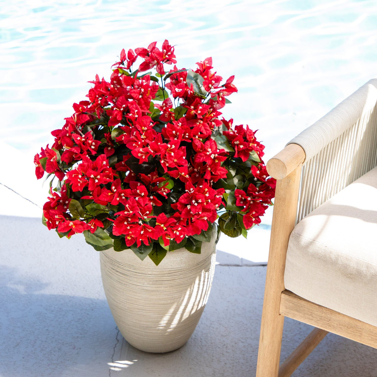19" UV Resistant Artificial Bougainvillea Bush (Indoor/Outdoor) - Set of 4