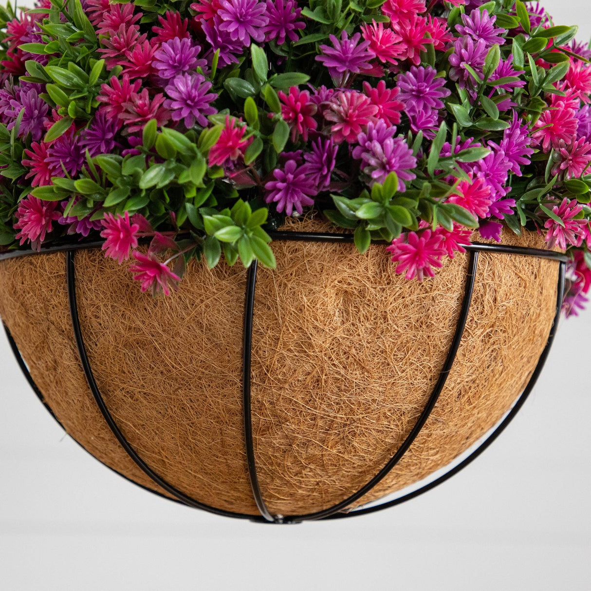 19” UV Resistant Artificial Dandelion and Aptenia Plant in Hanging Basket (Indoor/Outdoor)