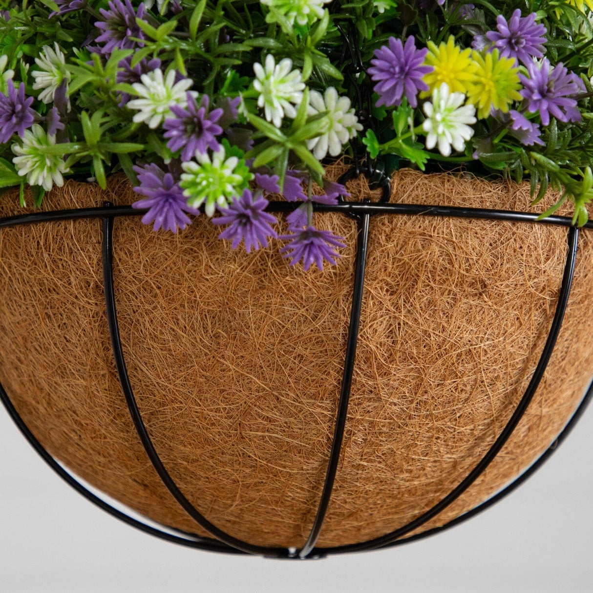 19” UV Resistant Artificial Dandelion and Rosemary Hanging Basket (Indoor/Outdoor)