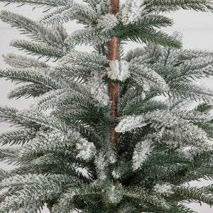 2' Artificial Frosted Christmas Tree in Decorative Basket