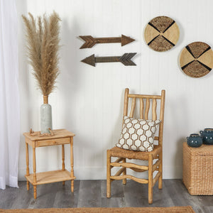 2' Rustic Wood Arrows Wall Art Décor (Set of 2)
