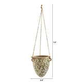 2’ Tuscan Hanging Ceramic Scroll Planter