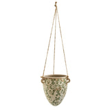 2’ Tuscan Hanging Ceramic Scroll Planter