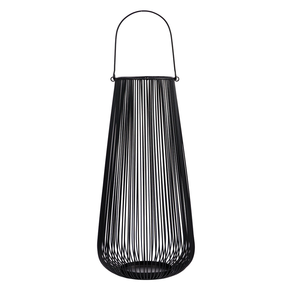 2’ Vintage Black Metal Wire Tea Votive Lantern Candle Holder