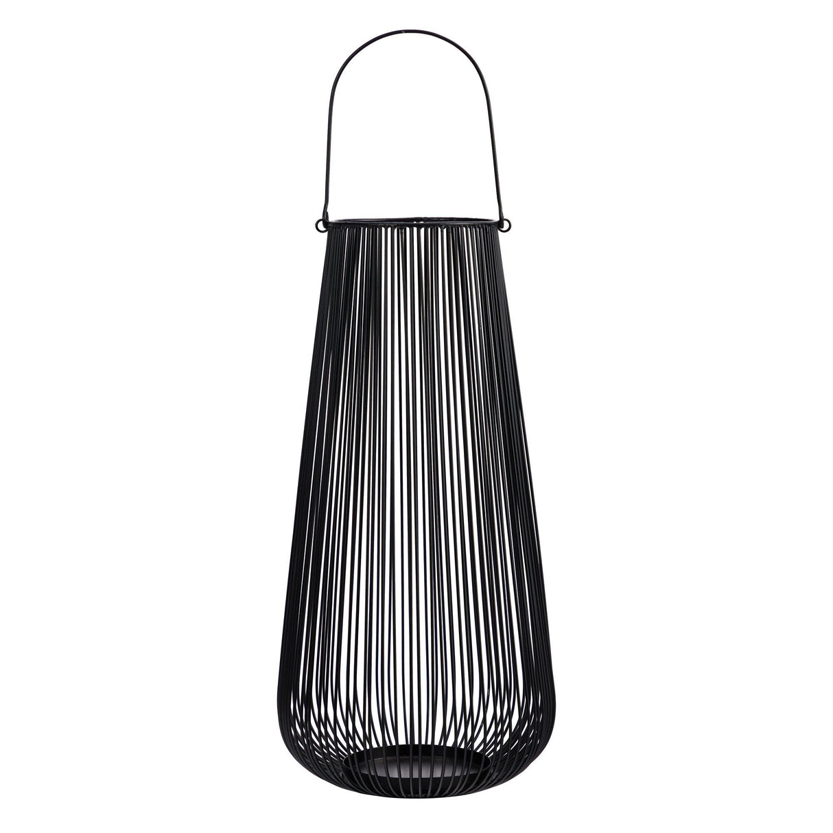 2’ Vintage Black Metal Wire Tea Votive Lantern Candle Holder
