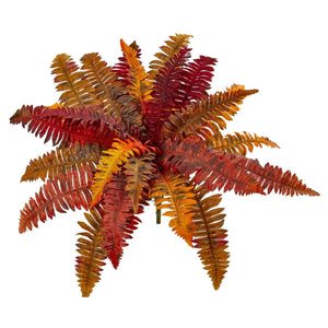 20” Autumn Boston Fern Artificial Plant (Set of 3