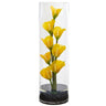 20” Calla Lily Artificial Arrangement in Cylinder Glass